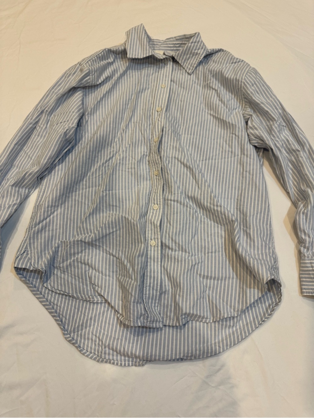 Classic Blue Stripe woman’s Button-Down Shirt